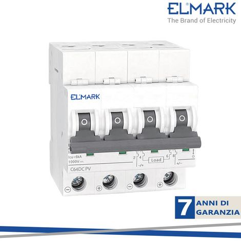 INT.MAGN. 4P 16A DC64 6KA 1000V CURVA C PER FOTOVOLTAICO