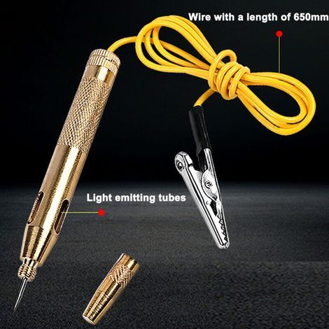 Penna tester professionale per circuiti automobilistici - Compatibile con 6V/12V/24V - Rilevamento luci e impianto elettrico del veicolo - Strumento per meccanici (1/4)