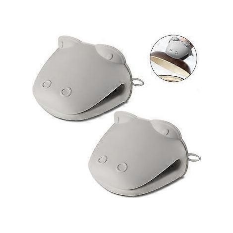 Gants miniatures polyvalents, maniques de cuisine en silicone résistantes à la chaleur, performance professionnelle pour la cuisine et la pâtisserie, faciles à nettoyer grâce à leurs surfaces antidéra (1/4)