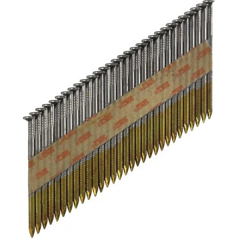 Senco – Clou à tête fraisée D34 2.8 x 50 mm – Acier au carbone zingué pour extérieur protégé – Boîte de 2000 – GE51AXBKR
