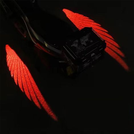 Adecuado para luces de proyección de logotipos LED para motocicletas, luces de proyección impermeables con forma de alas de ángel, compatibles con motocicletas y vehículos eléctricos. (1/2)
