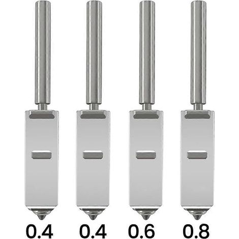 4 boquillas para Anycubic Kobra S1 Max, boquillas de 0,4/0,4/0,6/0,8 mm, bimetálicas, con extremo de ruptura de calor, repuesto para Kobra S1 Max (1/5)