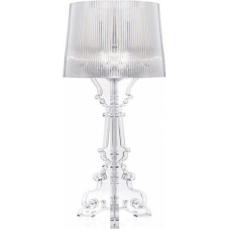 D24xh48cm - Bouchon UE - lampe à table claire - Kartell Bourgie-Lampe de Table LED en Acrylique E14, Design p