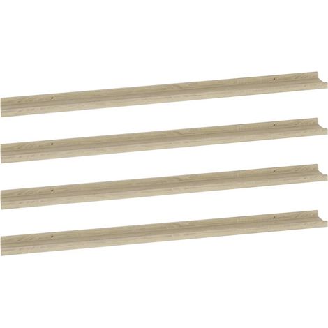 Maison Exclusive - Wandregale 4 Stk. Sonoma-Eiche 115x9x3 cm (1/5)