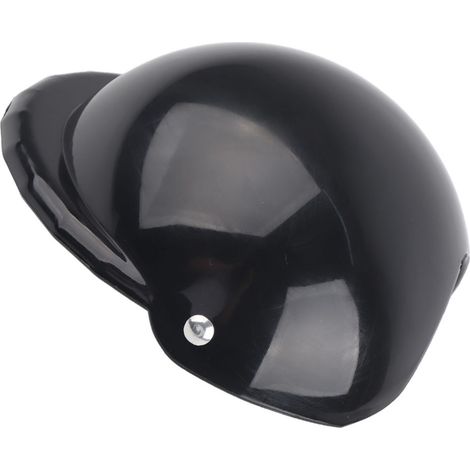 1 casque pour chien, protection tête pour moto vélo plein air, ajustable, en ABS, rembourré, noir M (1/5)