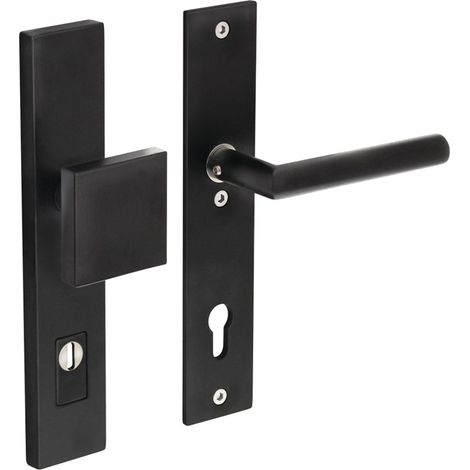 Ferrures de porte d’entrée Vurano protection anti-traction PC 92mm droit noir - 0023.396249Z (1/2)