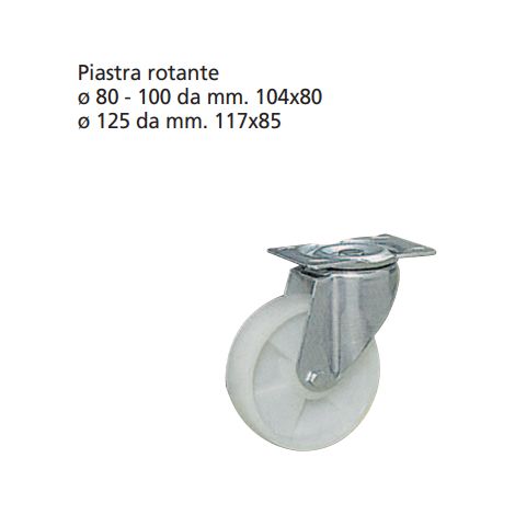 ORECA-RUOTA PIAST.ROT.C/DISC.MM.80MM.80
