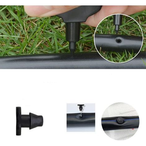 Packung mit 100 4/7-mm-Gartenschlauch-Endkappen – Endkappen für Tropfbewässerungssysteme