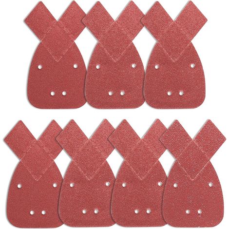 CSPARKV 70 Stück Schleifblätter Dreieck-Schleifpapier 10 x 60/80/120/180/240/320/400 Körnung Schleifblatt passend für Detail-Handschleifer