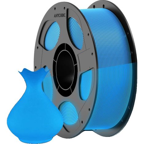 Filamento per stampante 3D, PLA luminescente, materiale ecologico, blu luminoso (1/2)