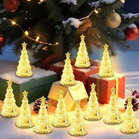 (12 Stück) Mini-LED-Nachtlichter für den Weihnachtsbaum, LED-Weihnachtsbaum-Nachtlichtlampe, Erhellen Sie Ihren Weihnachtsabend (1/5)