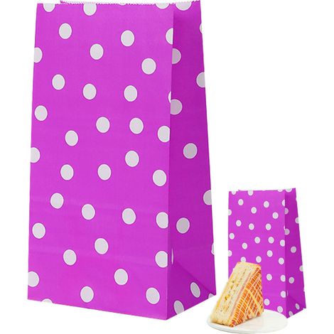 Sac à Bonbons - Sac en Papier Kraft 13 x 8 x 24 cm - Pour Faveurs de Fête Enfants, Anniversaire, Noël, Pâques, Mariage - 30 Pièces (1/5)