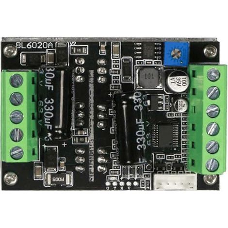 Module de commande de moteur triphasé CC haute puissance 500 W, 6-60 V, à effet Hall, avec capteur Hall et variateur de vitesse PWM. (1/5)