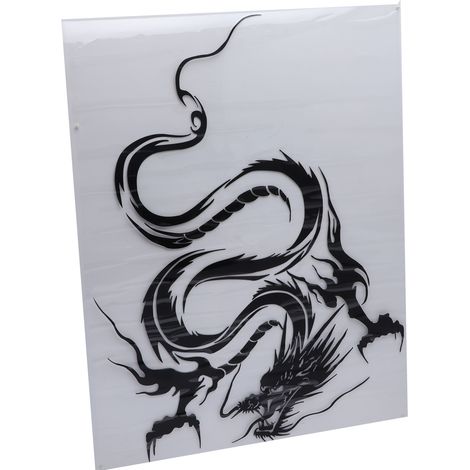 Autocollant Capot Moteur Voiture 19.7x14.2in Noir Universel Dragon Totem Décoratif Étanche Nissan (1/5)