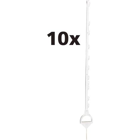 OFFERTA SPECIALE Picchetto per cavalli bianco 1,55m - 2x5 pezzi