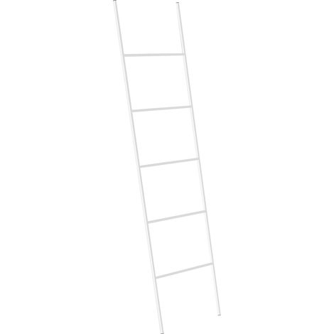 Towel Stand Matt White Iron 5 Rails Bathroom Accessories Standing Towel Storage Rack Ladder Modern Design ARIBIBI