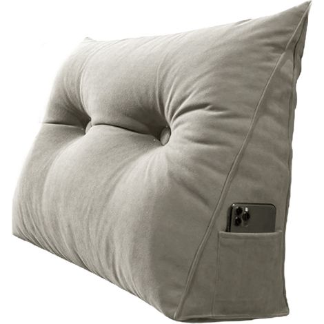 Coussin triangulaire pour tête de lit, grand dossier et coussin lombaire, emballage Tatami Soft (1/5)