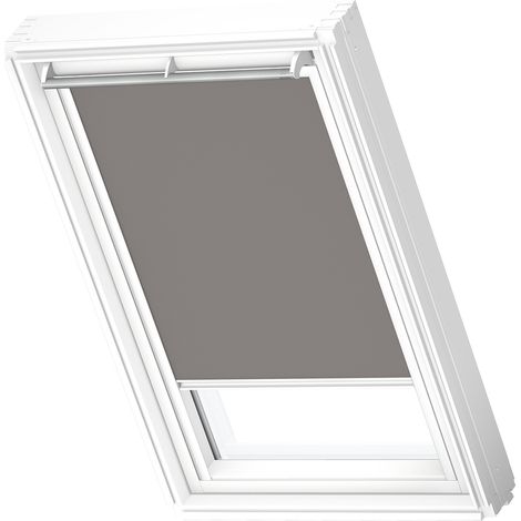 VELUX store occultant (DKL) original, cadre blanc, pour fenêtre de toit VELUX UK08 Gris
