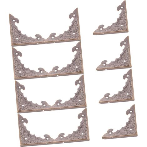 Lot de 30 protections d'angle métalliques pour boîtes, style vintage (1/5)