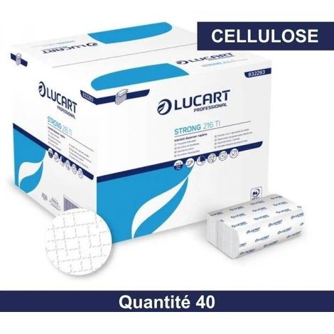LUCART - Serviettes de table intercalées - Pure cellulose - x40 (1/2)