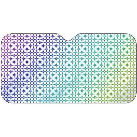 Lot de 2 pare-soleil réfléchissants pour pare-brise de voiture, protection UV 99%, écran solaire laser, pliables, visière de protection solaire, petite taille (1/5)