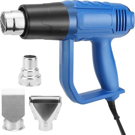 2000W Décapeur Thermique professionnel , Kit de Pistolet thermique avec 2 niveaux de chauffage de 300℃ et 600℃, protection contre la surchauffe, pour décapage, soudure et rétrécissement(3 buse (1/5)