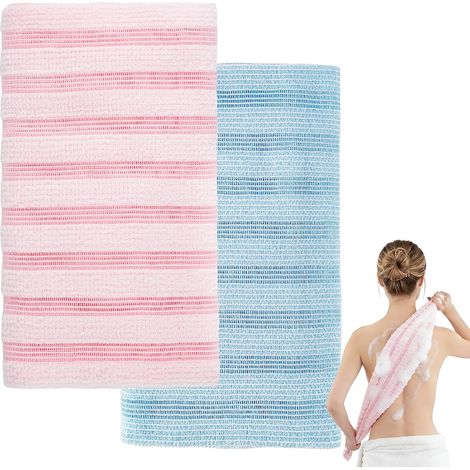 Peelinghandtuch, Körperpeelinghandtuch, extra lange Peelingbürste für Damen und Herren, für Körper und Rücken (Modell 1) (1/5)