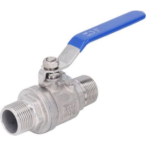 1 Vanne à boisseau sphérique,Filetage extérieur 3/4 pouce,Acier inoxydable 304,Pression 1000 WOG,Jardin et industrie (1/4)