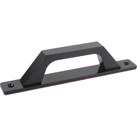 Lot de 2 poignées de porte adhésives en alliage d'aluminium antirouille pour tiroirs de placard coulissants de grange, noir (1/5)