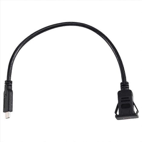 Câble USB Type-C 3.1 carré encastré 10 Gbit/s, connecteur EP USB-C mâle vers femelle WHBYV (1/4)