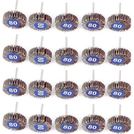 Lntyq Roues à lamelles, 20Pcs 32 x 10 x 3.2mm Jeu de Disques de Ponçage Abrasif pour Outils Rotatifs électriques (1/5)