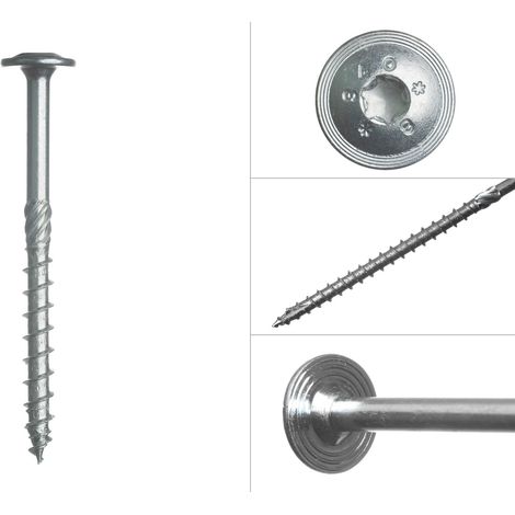 Tellerkopfschrauben verzinkt Torx 8 x 100 mm - Schachtel 50 Stück