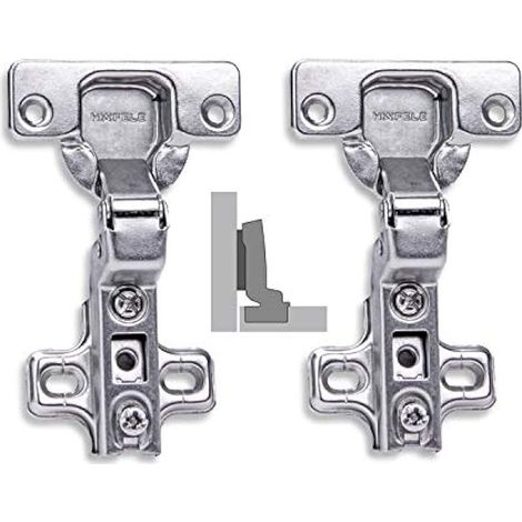 110 Degré Rentrant Charnières sans Amortissement pour Meuble Armoires de Porte de Placard Cuisine Allemagne Marque Lot de 2 (1/5)