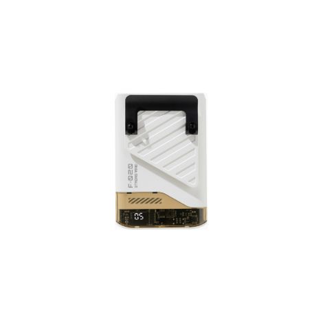 Ventilateur de taille portable réglable avec clip de vitesse - 4000 mAh - Texture ABS - Pour l'extérieur, les voyages, le camping (blanc) (1/5)