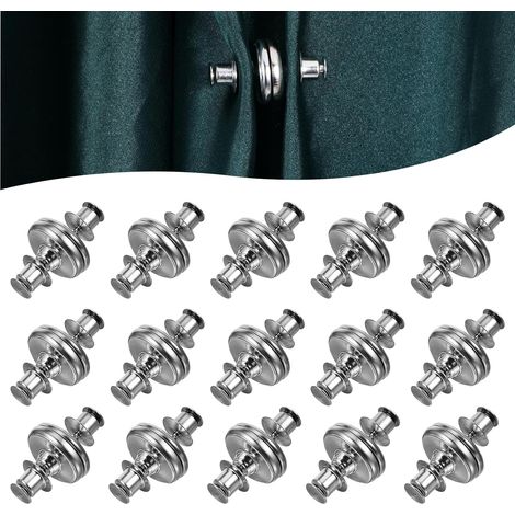CCYKXA  Set of 15 pairs of magnetic curtains - Magnetic closure - Accessories for bedroom, living room, bathroom, office