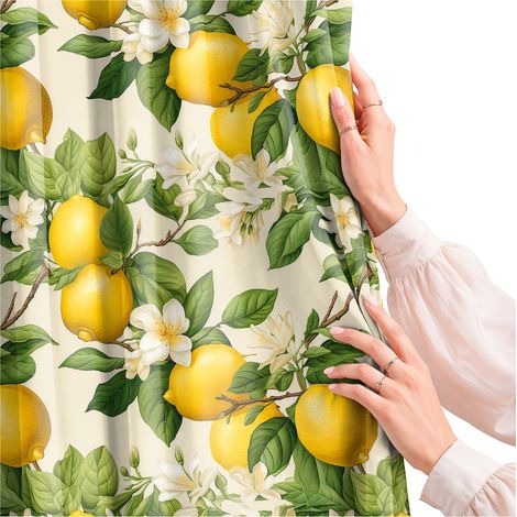 Rideau pour salon, cuisine, chambre, à œillets, 140 x 300 cm, rideaux prêts à poser (1/5)