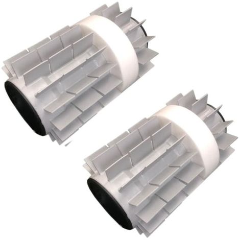 2 Spazzole Posteriori Corte Termofuse su Rullo con Anelli Wonder per Robot Piscina Maytronics Dolphin Zenit 55 – 60 - 70 / Poolstyle 60 / M 550 – M 600 – M 700 / Explorer E 70 / C 90 / Pro X90 / E 60 (1/4)