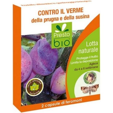 Phéromone insecticide biologique contre le carpocapse des prunes – 2 capsules – Utilisation de pièges recommandée – Action ciblée et écologique – Décamp'