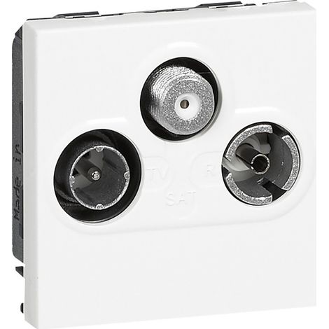 PRISE TV/RD/SAT MOSAÏC LEGRAND 2 MODULES - BLANC 078786