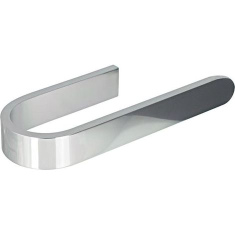Porte-serviette MATERIA en aluminium brillant éloxé chromé - 22,8 x 7,6 x h3 cm - avec adhésif 3M