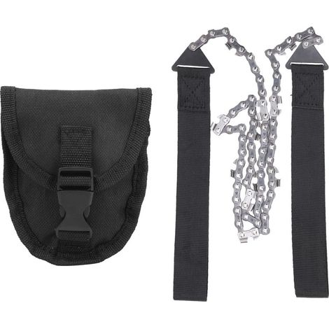 Tragbare 11-Zahn-Kettensäge aus Eisen-Mangan für Outdoor-Camping, handliche Säge im Taschenformat, Überlebenswerkzeug (1/5)