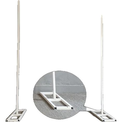Arche de Mariage, Construction en Fer Forgé, Assemblage Facile, W1.8m H2m, blanc-C (1/2)