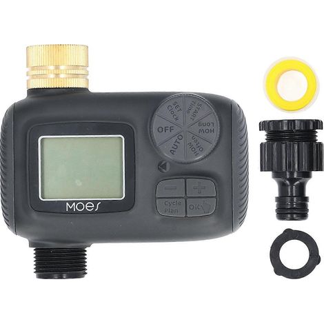 Schlauchtimer aus Messing, 3/4-Zoll-Einlass, 1 Auslass, IP55 wasserdicht, LCD-Display für automatische Gartenbewässerung