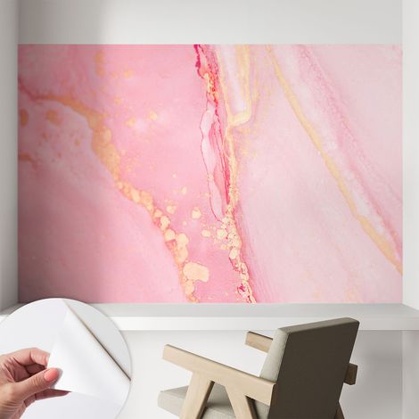 Papier peint autocollant adhésif décoratif avec motifs pour salon et chambre a motif Abstraction pastel 104x70 cm (1/5)