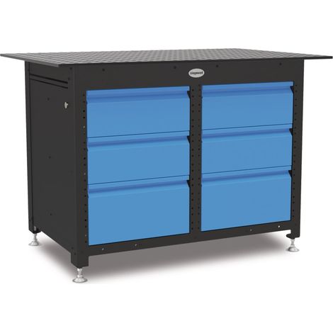 schweisskraft Werkbank Workstation 1208 geschlossen inklusive 6 Schubladen (1/5)