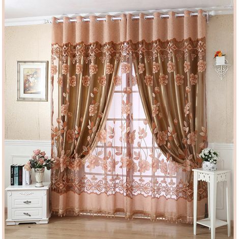 Window Curtains with Beads, 39.98, 2 Pieces, Cafe (1/5)