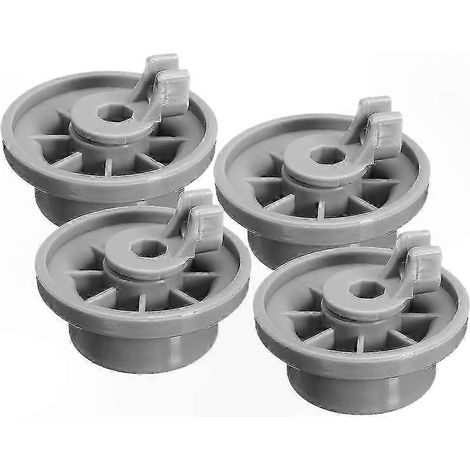 Roulettes de rechange pour le système coulissant du panier inférieur du lave-vaisselle, lot de 4, grises (1/5)