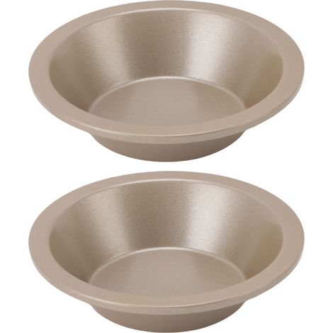 Stampo antiaderente in acciaio al carbonio per panini da hamburger, misura standard, teglia rotonda multifunzionale per torte, per cuocere il pane dorato, 2 pezzi. (1/5)