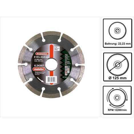Metabo Diamanttrennscheibe 125x22,23mm, SP-U, Universal SP (1/5)