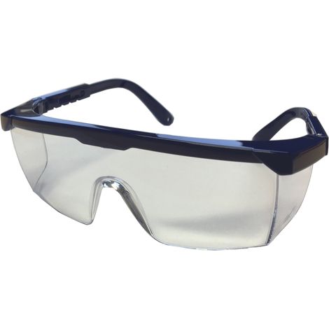 WEMAG Einscheiben-Schutzbrille " classic" farblos blau verstellb. Bügel EN166 CE